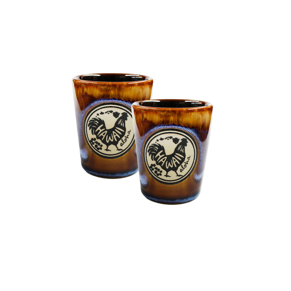 SHOT GLASS : ISLAND ROOSTER 2-Piece Set