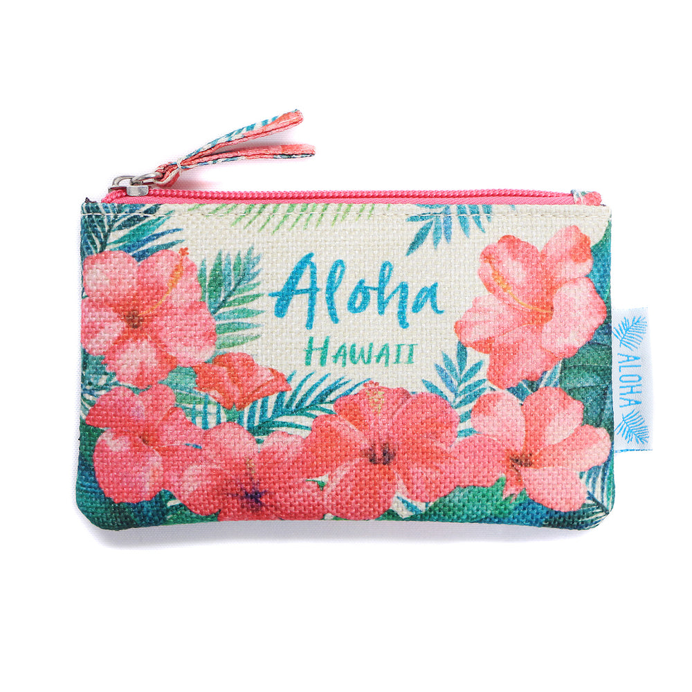WOVEN POUCH - HIBISCUS BLOOM