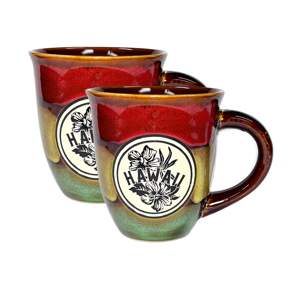 MUG CUP : HIBISCUS-GREEN 2-Piece Set