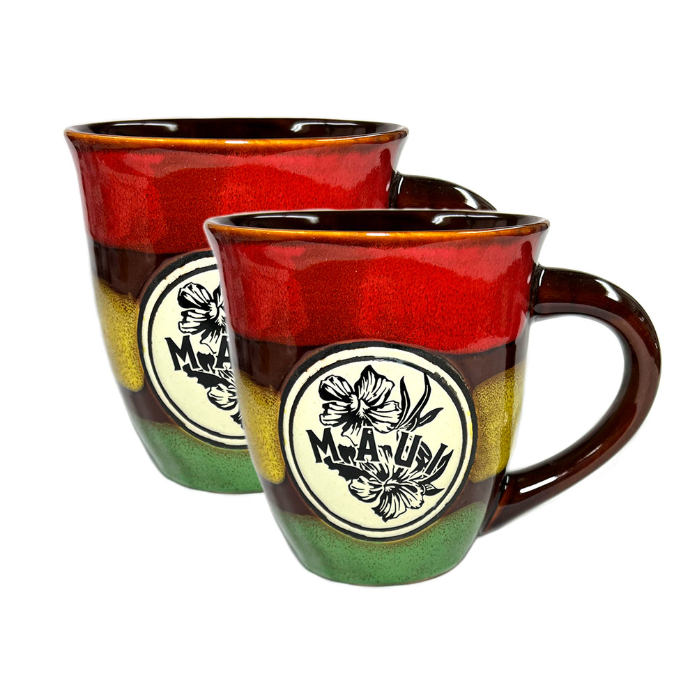 MUG CUP : HIBISCUS-GREEN MAUI 2-Piece Set