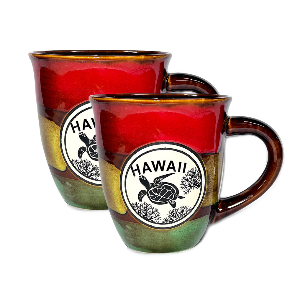 MUG CUP : HONU-GREEN 2-Piece Set