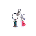 Keychain: Tropical Initial w/ Tassel