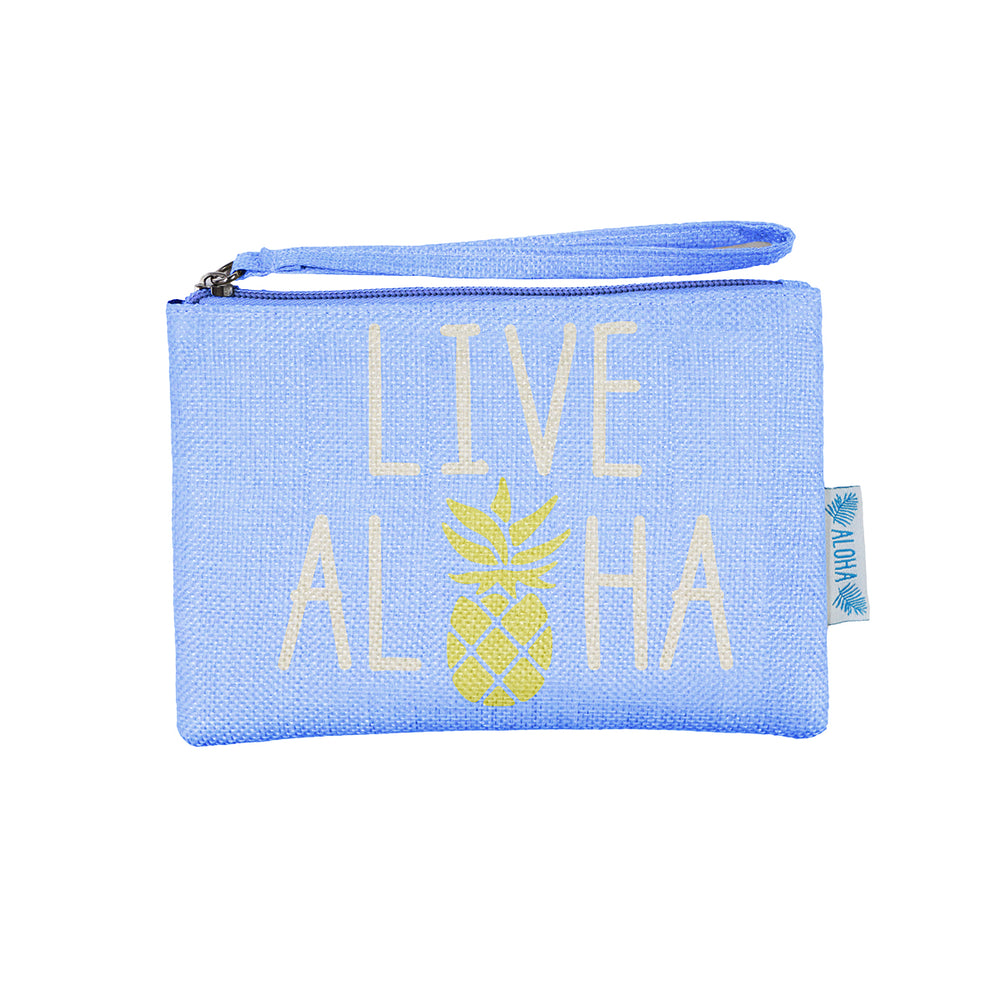 WOVEN POUCH - LIVE ALOHA