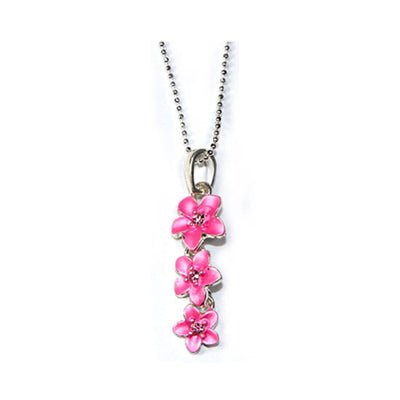 NECKLACE: TRIPLE PLUMERIA PENDANT