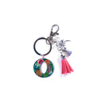 Keychain: Tropical Initial w/ Tassel