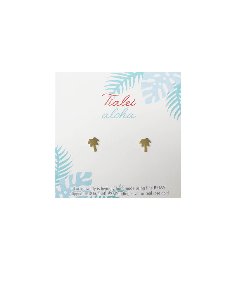 18K GOLD, ROSE GOLD PLATED STUD EARRINGS