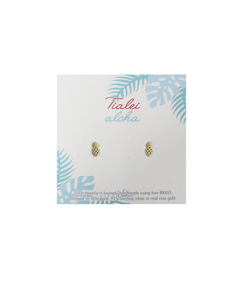 18K GOLD, ROSE GOLD PLATED STUD EARRINGS