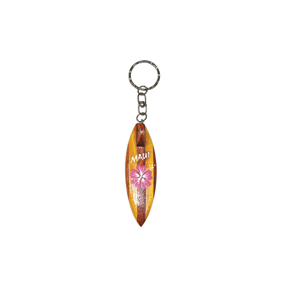 Wood Keychain-Maui: Surf Board