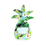MAGNET-WOOD: PINEAPPLE-PLUMERIA ALOHA VIBES