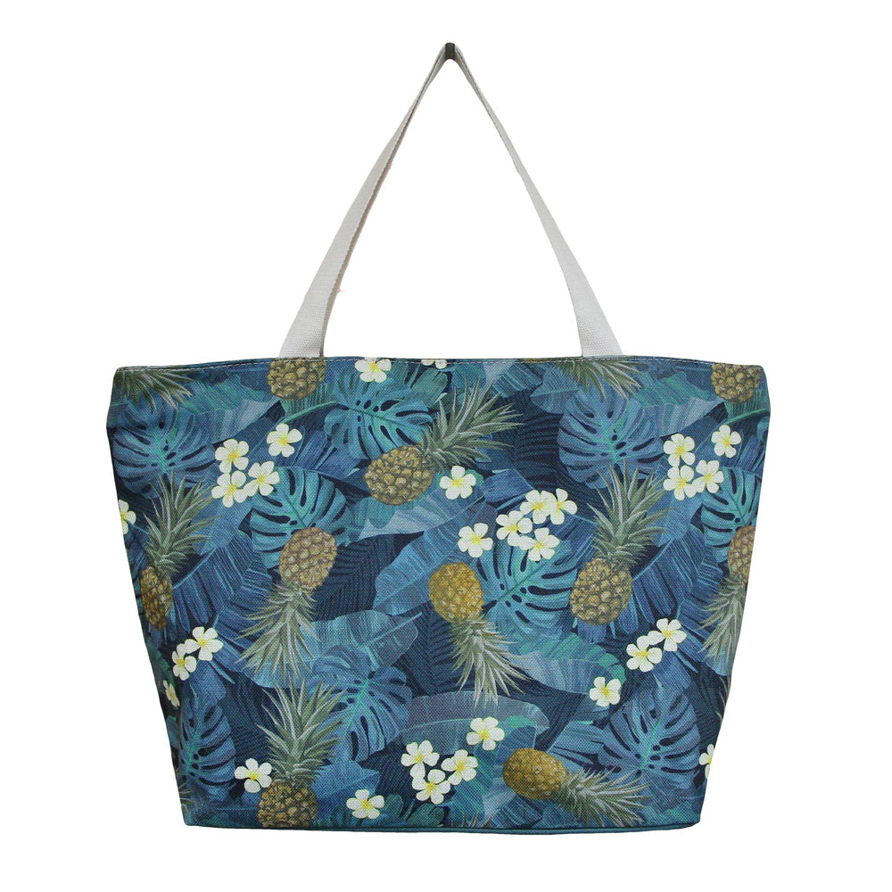 Woven Polyester TOTE BAG - MONSTERA PINEAPPLE