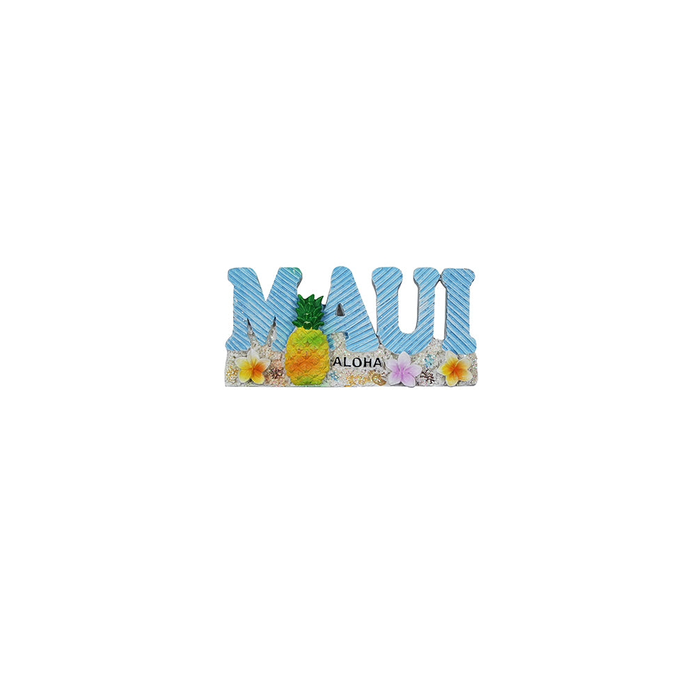 Resin Magnet: Maui Logo w/ Pineapple