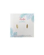 18K GOLD, ROSE GOLD PLATED STUD EARRINGS