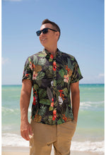 STRETCH SHORT SLEEVE ALOHA SHIRT: HIBISCUS SCENT