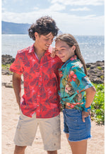 STRETCH SHORT SLEEVE ALOHA SHIRT: PALM BAY