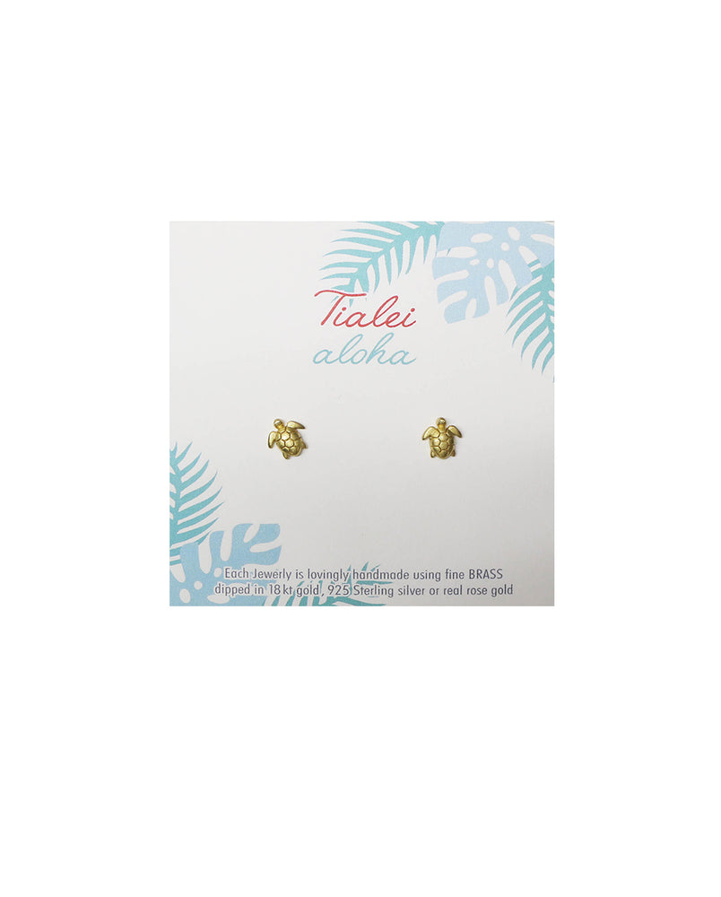 18K GOLD, ROSE GOLD PLATED STUD EARRINGS