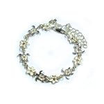 ANKLET&BRACELET: TURTLE & PLUMERIA W/ STONE
