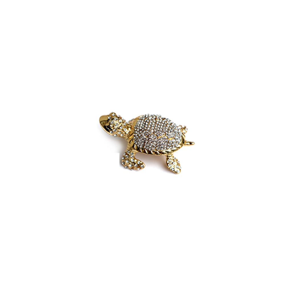X-Small Crystal Turtle Jewelry Box