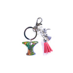 Keychain: Tropical Initial w/ Tassel