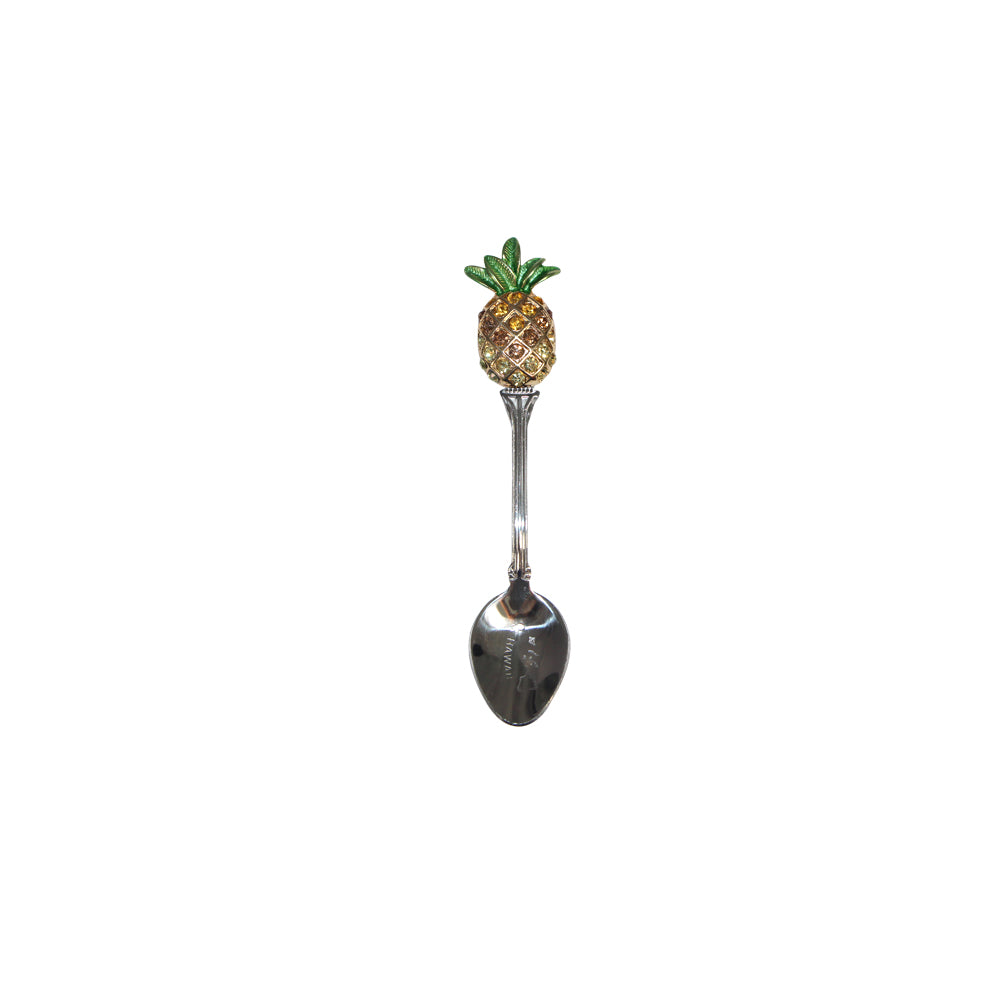SPOON: Large Pineapple w/ Stone-Metal Spoon